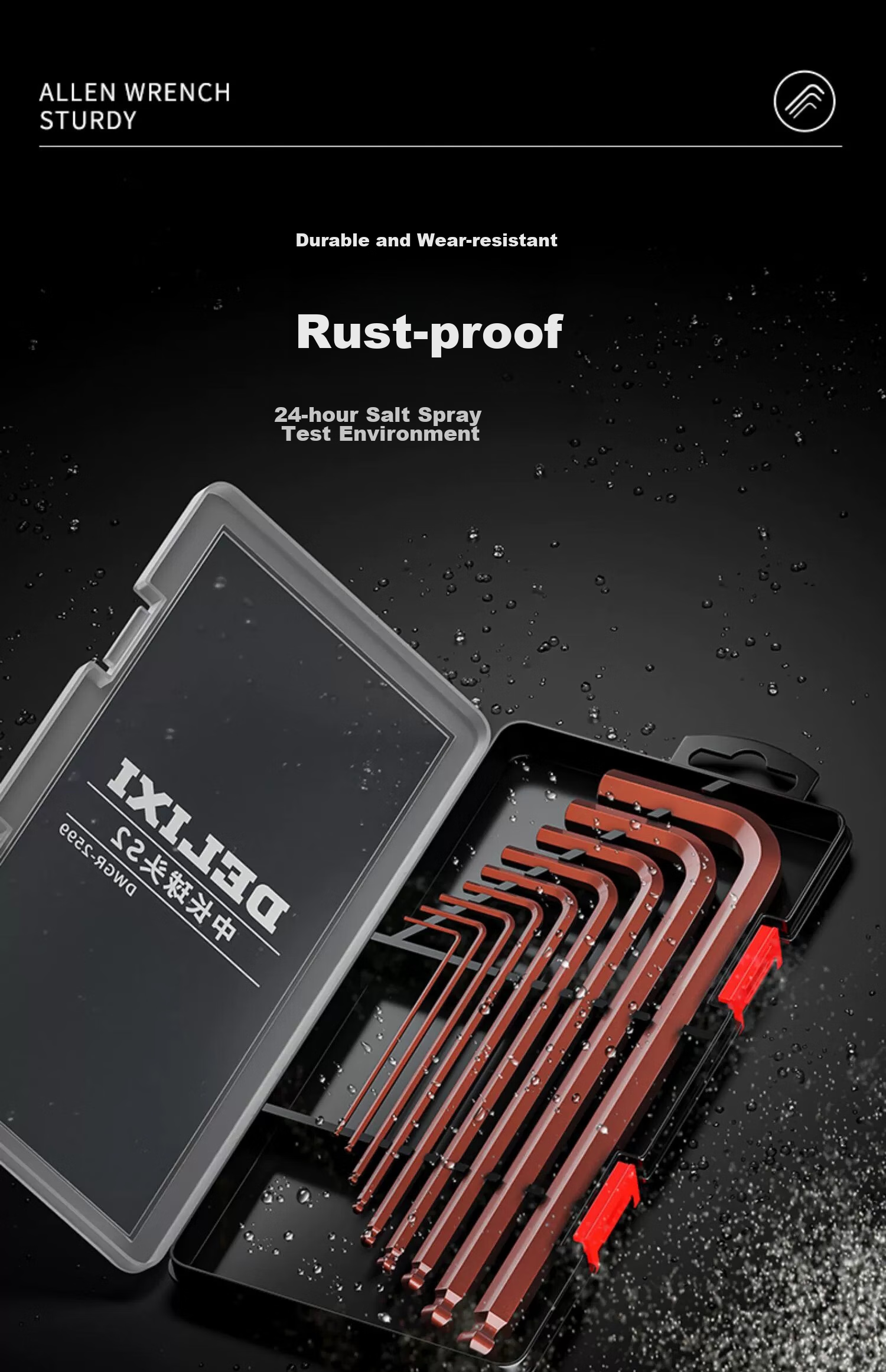 DELIXI Hex Key Set, Universal Hex Screwdriver, Internal Hexagon Extended Automatic Tool, Hexagonal 15