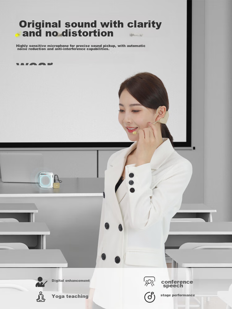 ASiNG WM03 Pro Wireless Microphone, Teacher's Classroom Lapel Mic, Amplifier-Specific Headset, Conference Performance Headphones, Microphone Amplifier Speaker 5