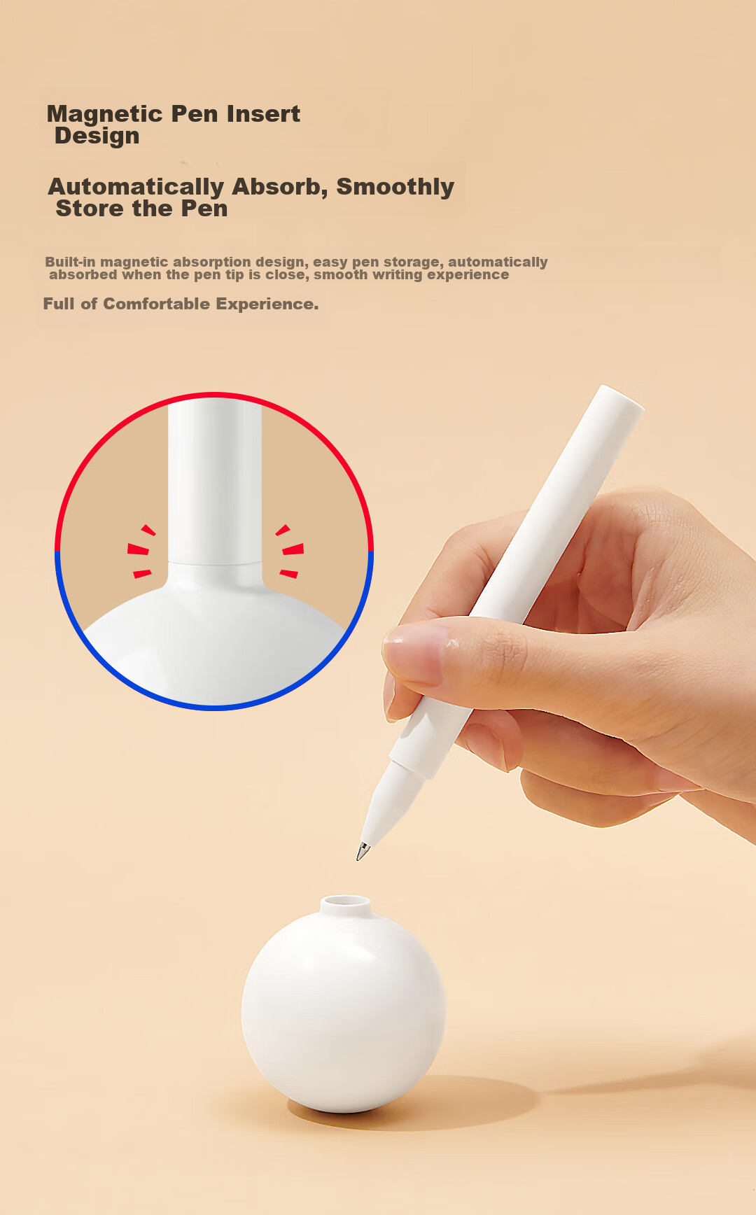 KACO Non-Slip Gel Pen, Stylish Design, 0.5mm Bullet Tip, Black Ink, Signature Pen, Lollipop-Shaped Pen, Don't Forget The Grass Color 5