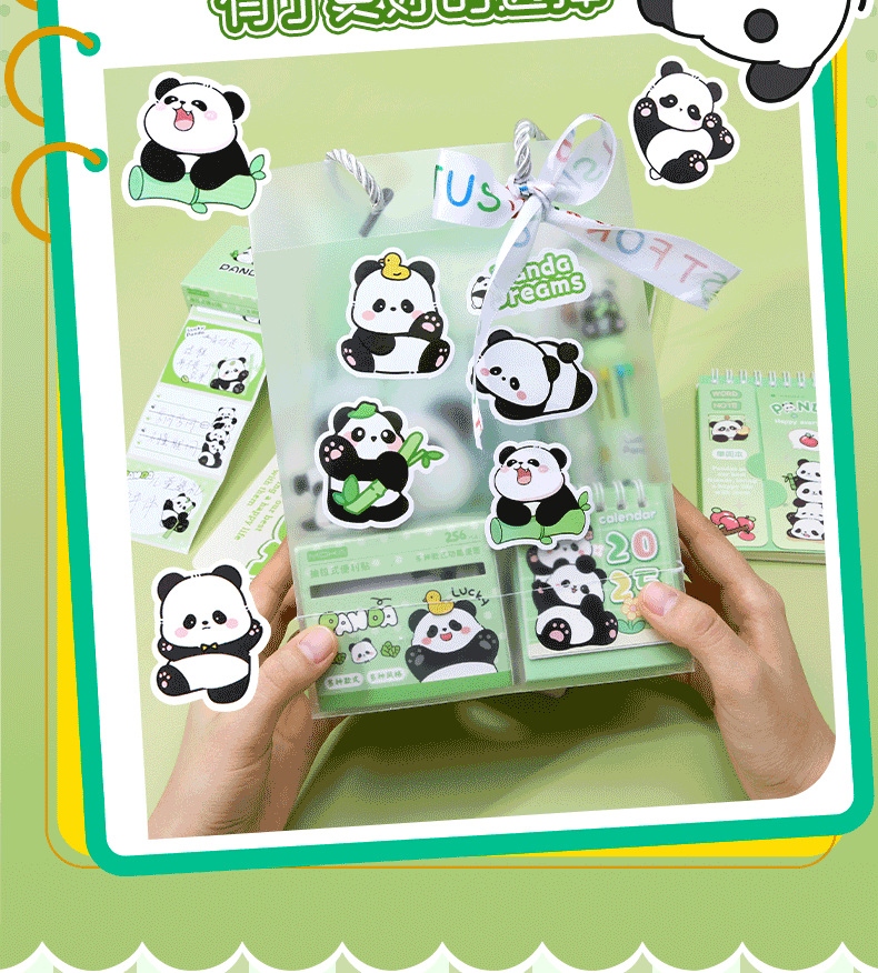 Shaonianban Stationery Gift Set, Mid-Autumn Festival Panda Souvenir, Children's Kindergarten And Primary School Holiday Learning Gift, Exam Reward for Boys And Girls, Birthday Gift Package for Kids 8