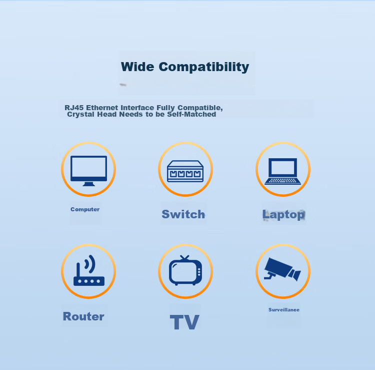 CHOOSEAL (CHOSEAL) Category 6 Ethernet Cable, Double Shielding, Anti-Interference Low Attenuation Gigabit Pure Copper, POE Powered Engineering Home Safety Transmission Cable, Orange, 50 Meters, QS2605T50 10