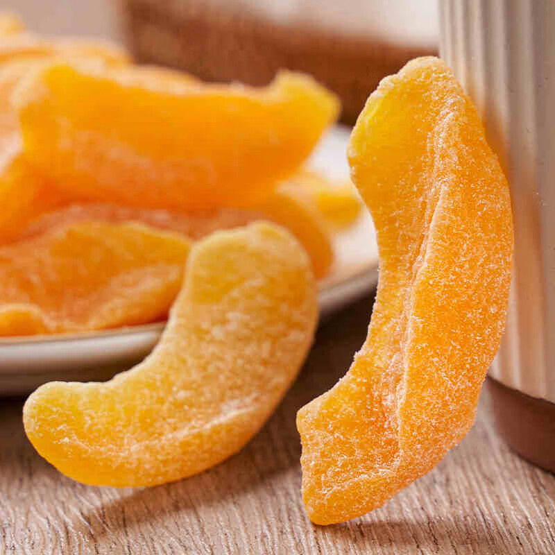 百历坚 黄桃干500g/罐 蜜饯果干 零食果脯水果桃干休闲小吃年货送礼