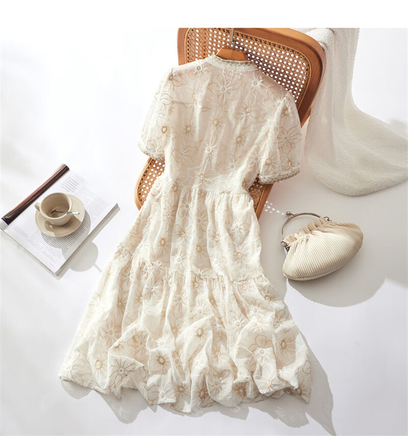 Dme [Yuejian Bai Zhi] Summer Chinese-Style New Modernized Qipao Dress Elegant Lady A-Line Women's Dress 17