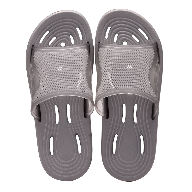 JD Original [Bathroom Slippers] Men's Soft Elastic Quick-Drying Water-Draining Slippers EVA Bathroom Sandals Yu Mi Gray 40-41
