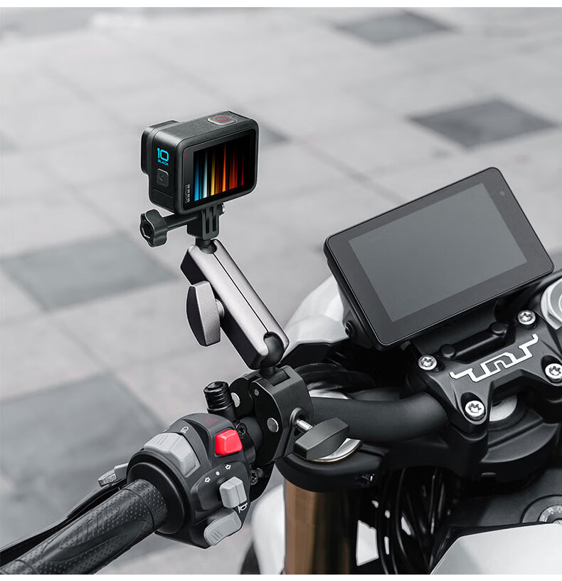 Qiye Cycling Handlebar Mount Compatible with Insta360 X3 Panoramic Camera, Insta X4 Action Camera Accessory, Motorcycle X5 Bicycle Mountain Bike Handlebar Clamp X3 6