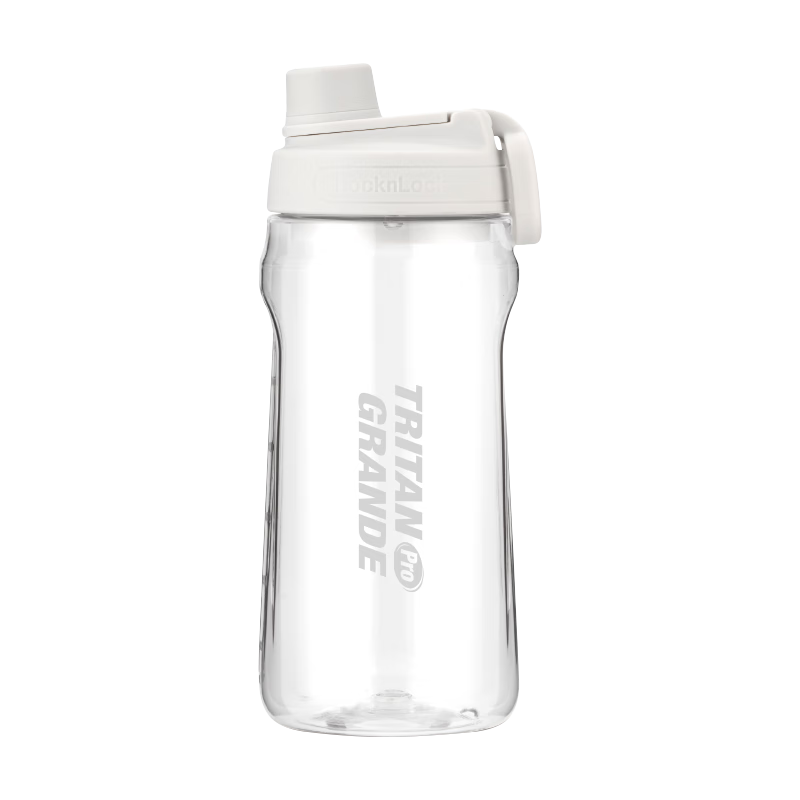 LOCK&LOCK Large Capacity Water Bottle, Tritan Sports Shaker Cup, Portable Handle Water Bottle, Plastic Cup for Men And Women, 1.5L, Gray