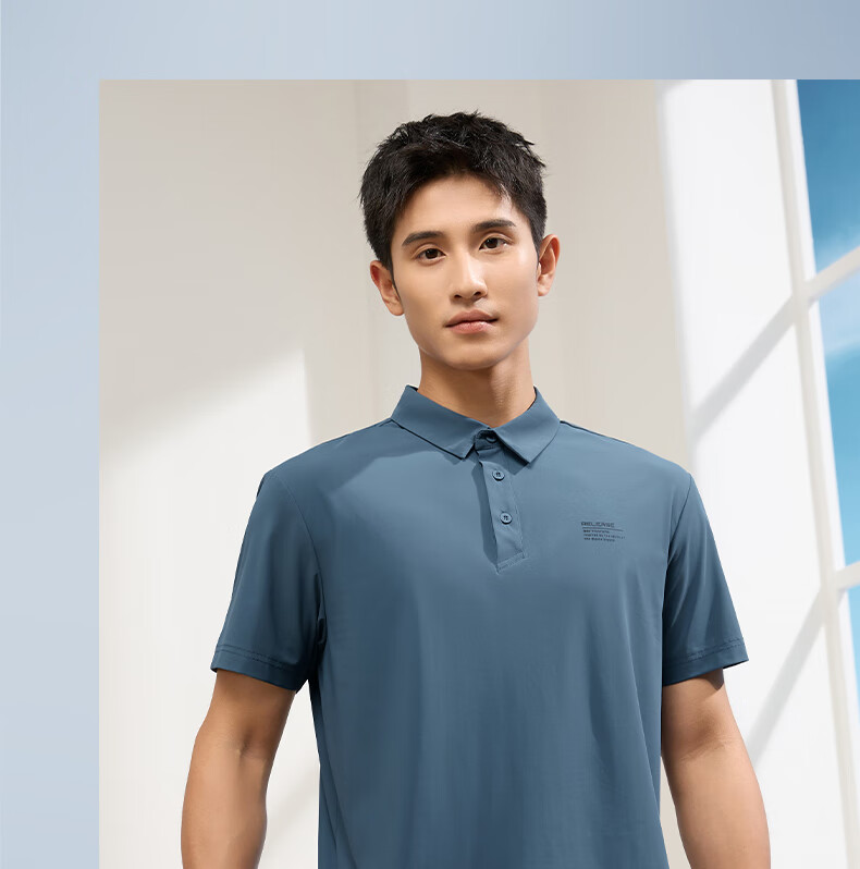 361° Men's Short Sleeve T-Shirt Spring Summer Polo Shirt Sportswear Fitness Loose Ice Silk Sun Protection 652524103D-6 49