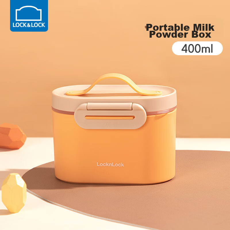 LOCK&LOCK Portable Milk Powder Container, Large Capacity Milk Powder Box, Portable Travel Dispenser Box, Rice Powder Sealed Storage Container, Snack Storage Jar