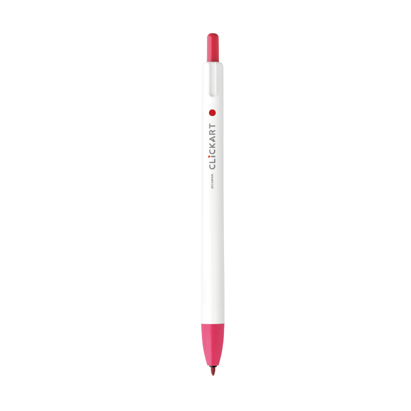 ZEBRA Art Dot Retractable Watercolor Pen, Student Children's Doodle Drawing Coloring Fine-Tip Colored Pen Journaling Pen, WYSS22 Light Red, Single Pe
