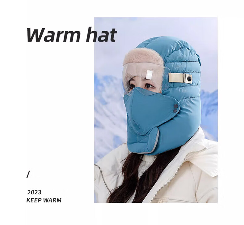 XUEXIMAN Men's Winter Cycling Lei Feng Hat Women's Outdoor Skiing Waterproof Windproof Thickened Warm Ear Protection Hat 3
