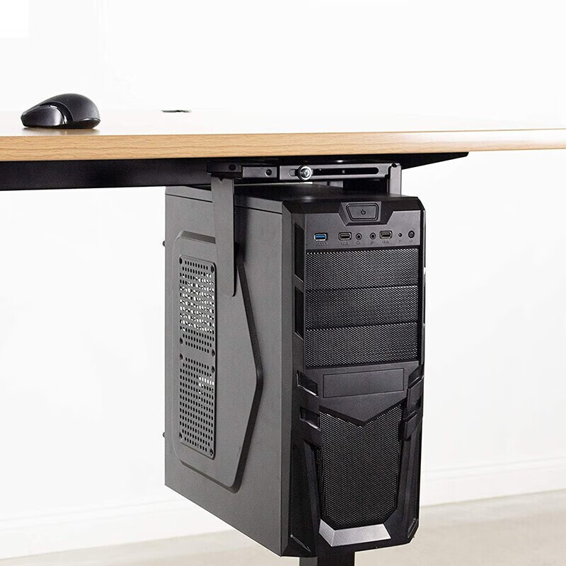 Zhiercheng Computer Tower Stand Adjustable Desk, Computer Case Hanging Bracket, Desktop Computer Chassis Support Rack, Adjustable Size And Rotating Angle, Easy Cable Management