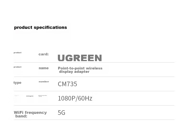 UGREEN Type-C Wireless Screen Mirroring Adapter HDMI HD Display Connector for Apple Huawei Xiaomi Phones, Computers to TV Monitor Projection Point-To Transmission 35031 28