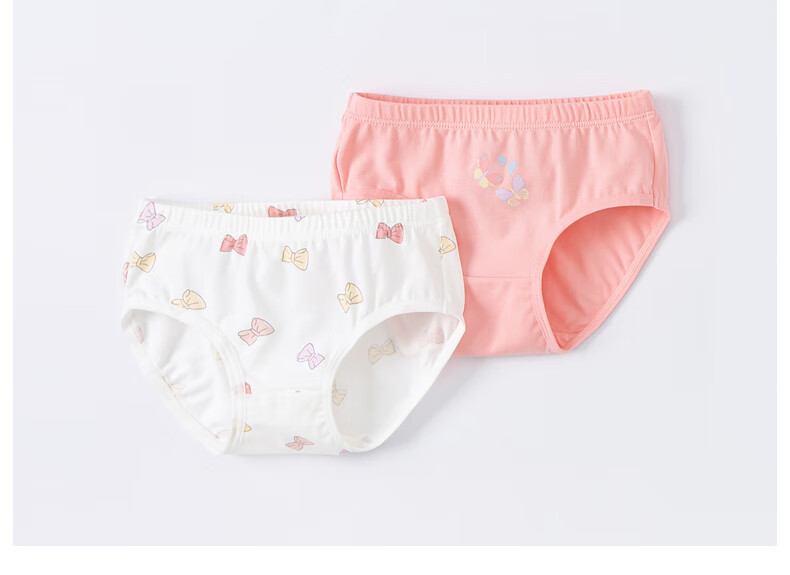 DAVE & BELLA [Two-Pack] Girls' Underwear, Baby Triangle Panties, Children's Underwear, Big Kids' Comfortable Panties 10