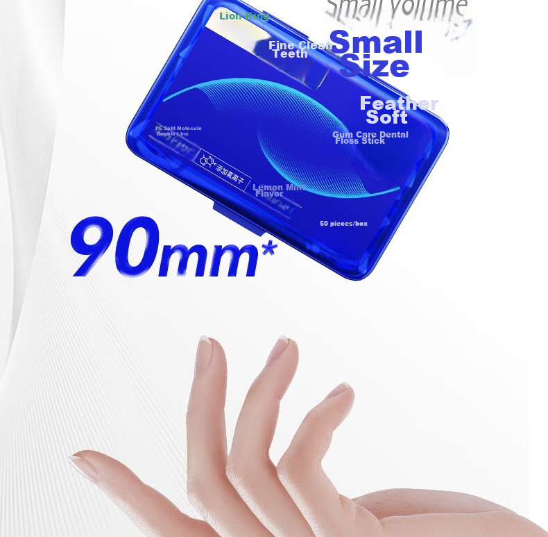 Lion Fine-Grain Gentle Gum Protection Double-Line Dental Floss Picks, 4 Boxes, Ultra-Thin Mint Flavor, Random Colors, Same As Tan Jian's Versio 15