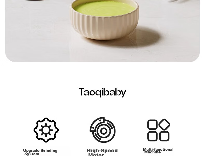 Taoqibaby Baby Food Processor, Small Multifunctional Meat Grinder, Baby Food Preparation Tool, Fruit And Vegetable Puree Maker 4