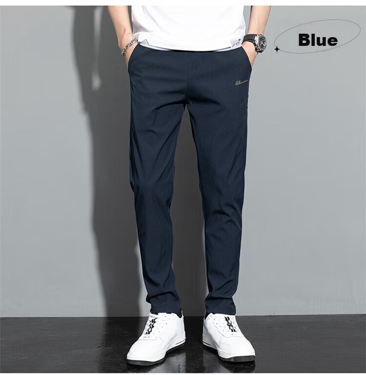 Huili Men's Sports Casual Pants, Summer Ice Silk Quick-Dry Trousers, Loose Straight-Leg Pants for Men, Athletic Pants 15