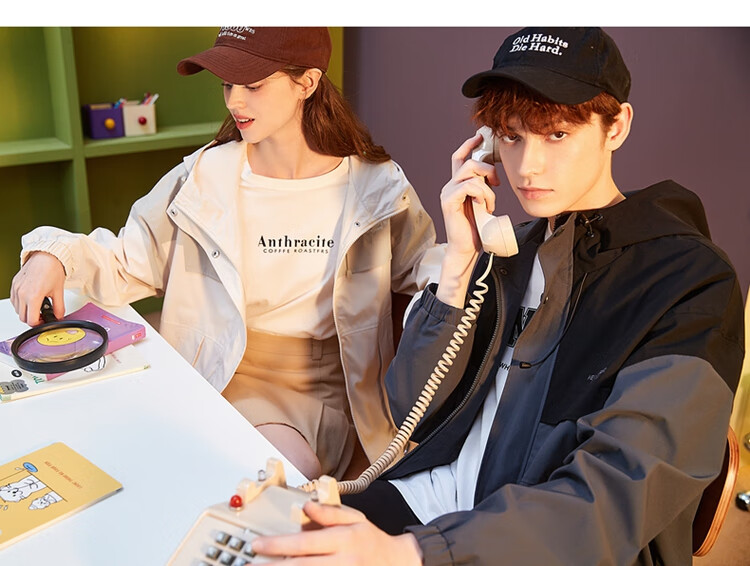 TonLion Spring And Autumn New Men's Jacket, Patchwork Hooded Outdoor Coat, Loose-Fitting Versatile Workwear Jacket 17