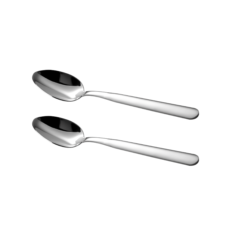 Guangyi 316L Stainless Steel Spoons, Anti-Mold Household Soup Spoons, Round Spoons, Tablespoons, Cutlery, Children's Spoons, 2-Piece Set GY7898