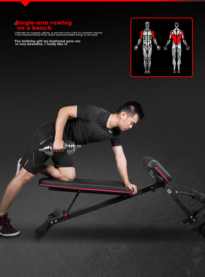 RIDO Roman Chair Adjustable Height Multi-Functional Dumbbell Bench for Home Gym Equipment TD35 15