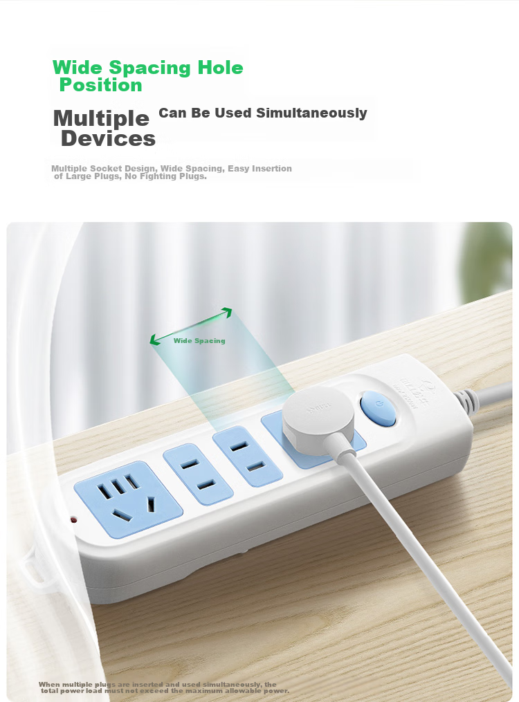 BULL Power Strip/Extension Cord/Power Bar/Outlet Strip/Power Board/Cable Reel GN-607 4 Outlets with Master Switch, 4 Meters Long 7
