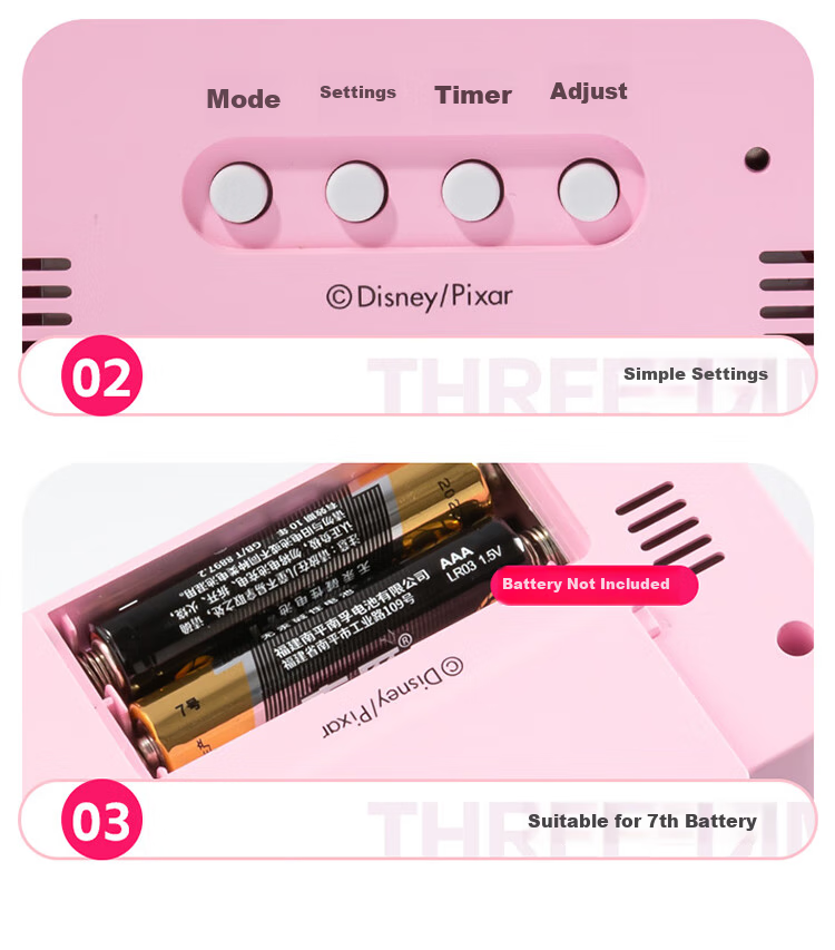 Disney Electronic Alarm Clock Timer Smart Alarm Clock for Children, Elementary School Students' Wake-Up Device, Boys' Study Supplies, Time Management Tool, Graduation Gift - San Yan Zai 12