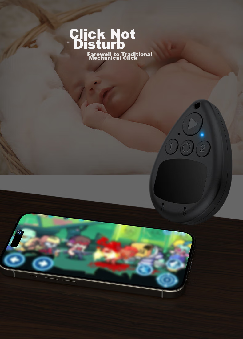 LinkStone Wireless Bluetooth Screen Clicker, Dual-Button Smart Touch Screen Device for Mobile Phones, Popular Douyin Live Streaming Purchase Tool, Red Heart Package External Mod for Tablets, PUBG Gaming Accessory 7