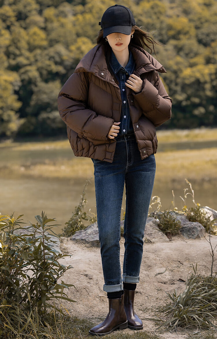 Dme [Urban Light Outdoor] Winter 400T Spring Yafang Pressure-Elastic Fluffy 90% Duck Down Puffer Jacket down Coat for Wome 9