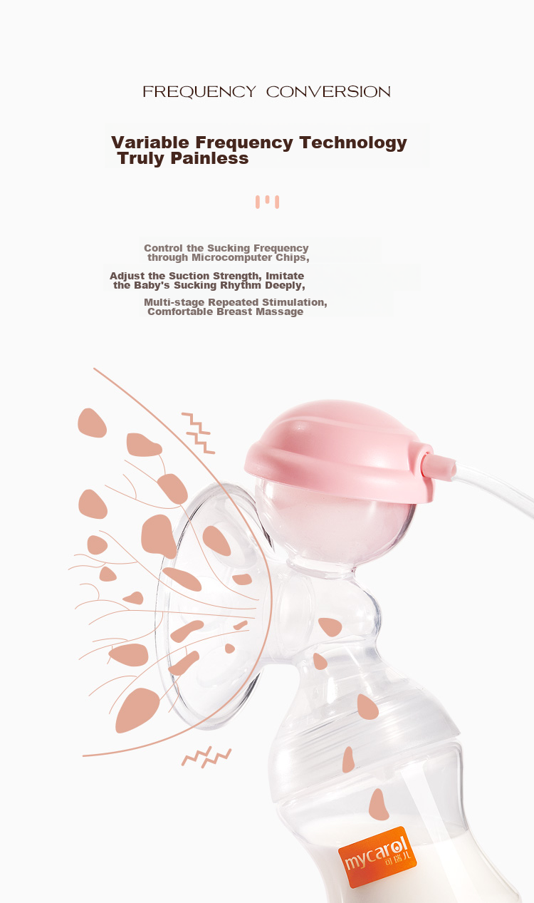 MyCarol Dual-Sided Variable Frequency Electric Breast Pump, High Suction Power, Painless, Fully Automatic Milk Extractor And Lactation Device XN-D262 7