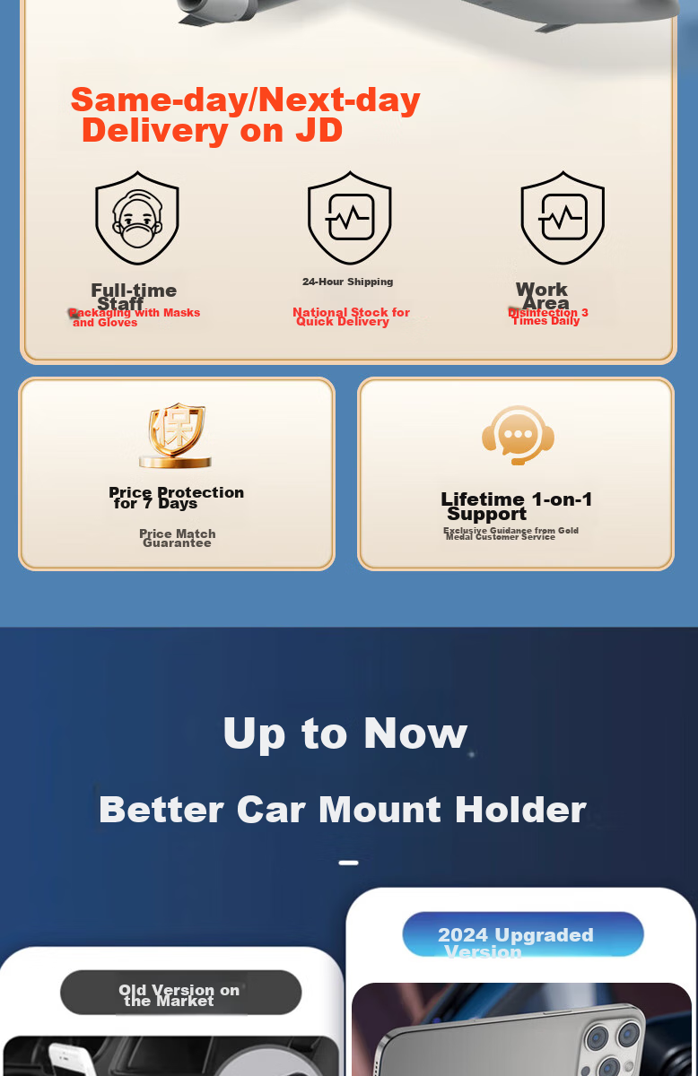 Jiabolan Car Phone Holder, Car Navigation Mount, Air Vent And Dashboard Dedicated Anti-Slip Fixer, Universal for Tesla 1