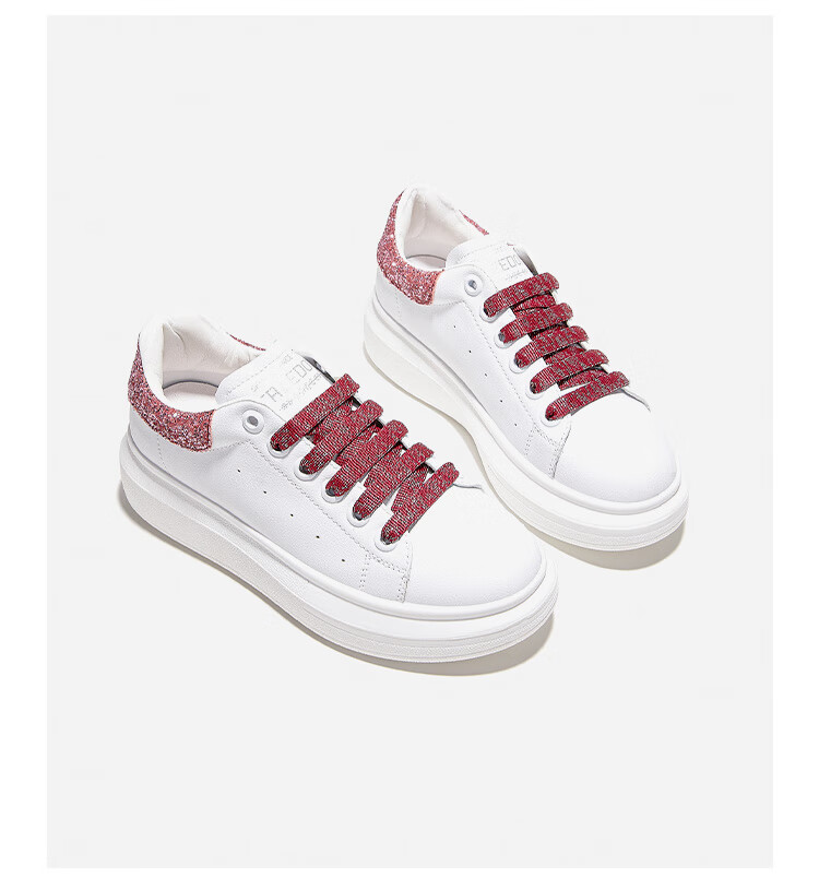Senma Fashion Korean-Style Versatile Thick-Soled White Sneakers Breathable Comfortable Casual Shoes for Women 121134806 White Size 35 22