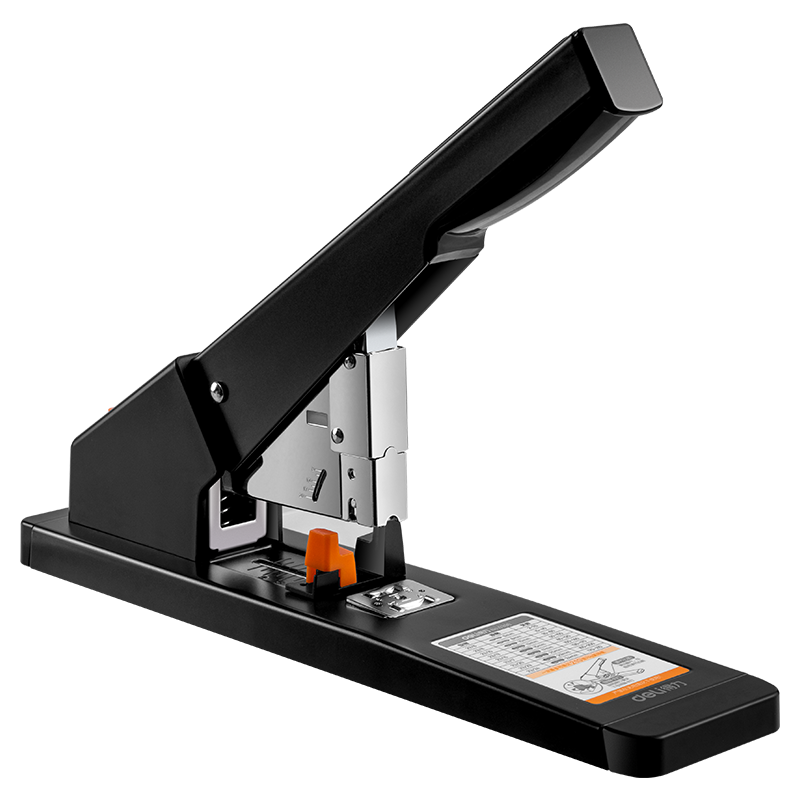 Deli 210-Page Industrial Heavy-Duty Stapler, 80,000 Uses Lifetime, Compatible with 23/6~23/23 Staples, Office Supplies, Black 0396