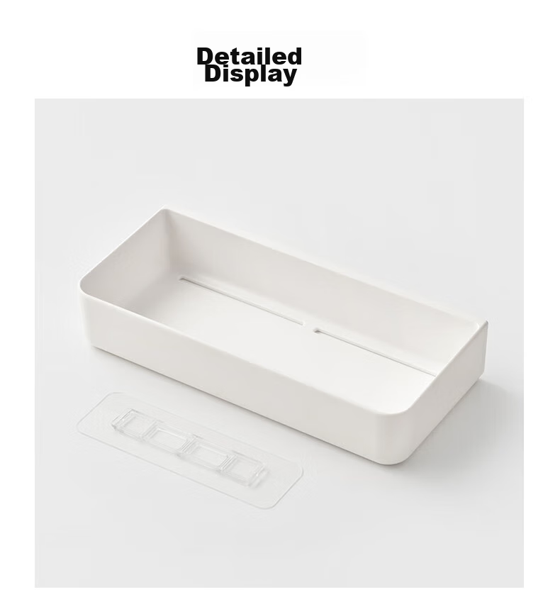 MUJI ABS Wall-Mounted Storage, Slipper And Towel Rack, Large White, Length 45 × Width 5.8 × Height 5cm 6