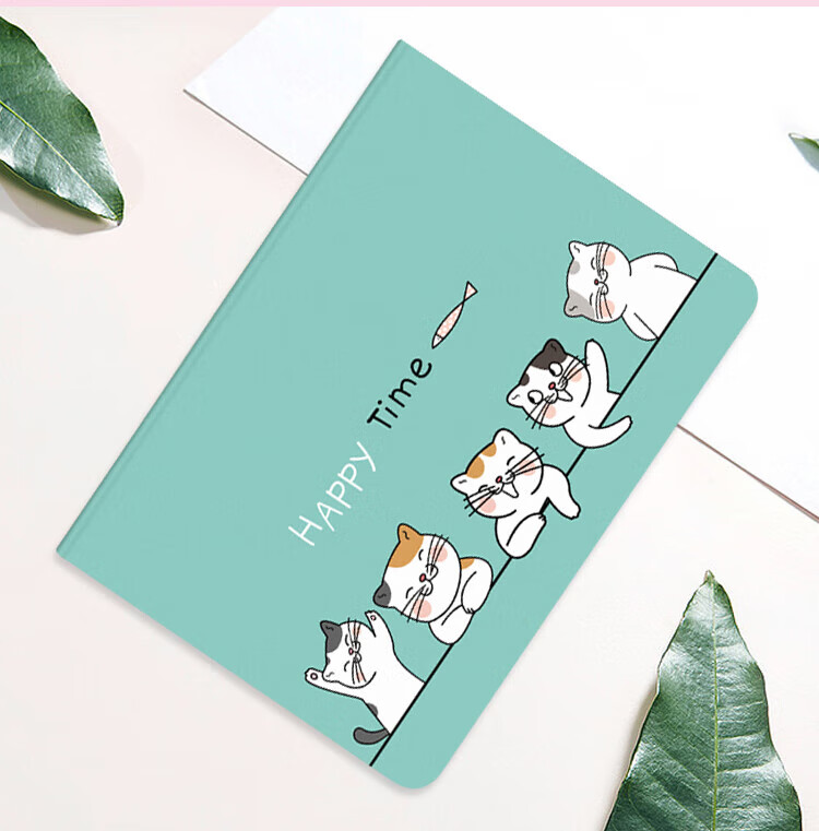Shihan IPad Air 3 Case, 10.5-Inch IPad Pro Protective Cover, Ultra-Thin Full Protection Shockproof Stand, Cartoon Cute Design for Male And Female Students, Happy Cat Patter 10