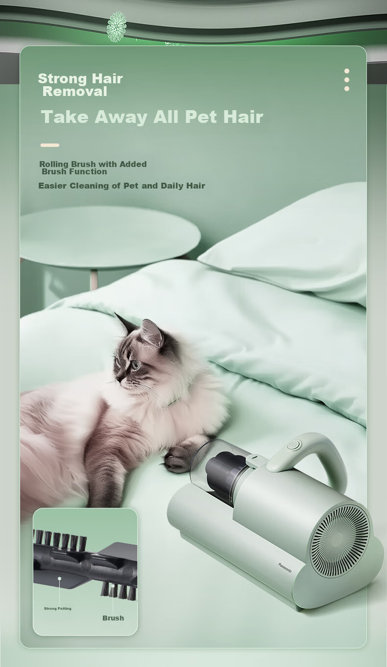 Panasonic [Cleaning Wonder] Mite Remover, High-Temperature Bed Sterilizer And Vacuum Cleaner, Three-In Strong Suction, Cat Hair Absorber, Mite Eliminator, UV Sterilization, Hot Air Dehumidifier MC-DC5W 8