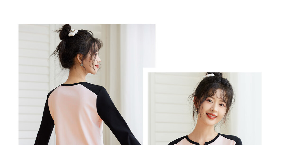 Halo Queen Long-Sleeve T-Shirt for Women, Wilderness Maillard Style Spring And Autumn Raglan Sleeve Rabbit Base Shirt Casual New Product H143T2017 10