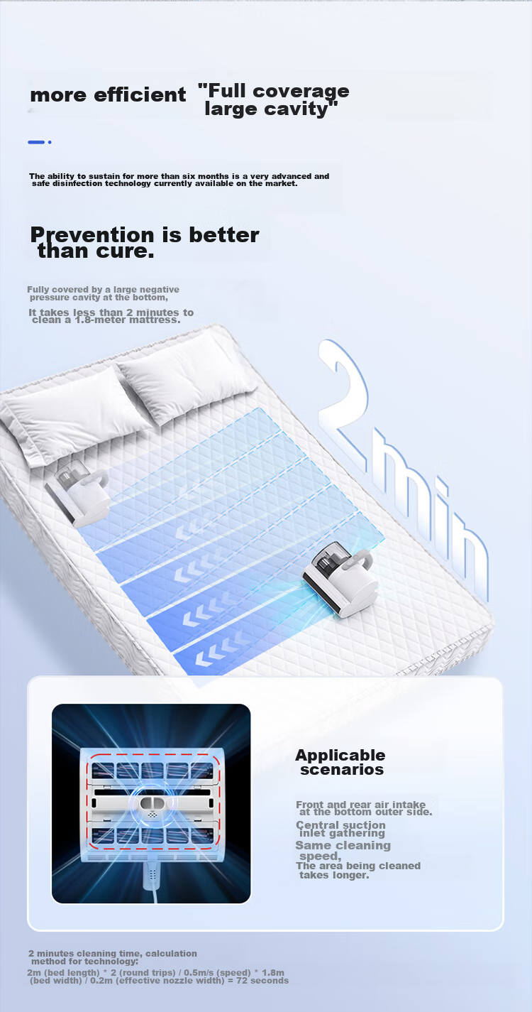 Panasonic [Cleaning Wonder] Ultrasonic Mite Remover, Bed Vacuum Cleaner for Home Use, High Suction Power, UV Sterilization, Hot Air Dehumidification, Dual Roller Brushes, Dual Beating Blades, Dual Cups MC-DC20W 9