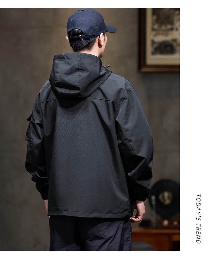 JEEP 2026 Outdoor Mountain-Style Spring And Autumn Men's Sports Jacket, Loose-Fitting Hooded Cardigan Coat for Me 12