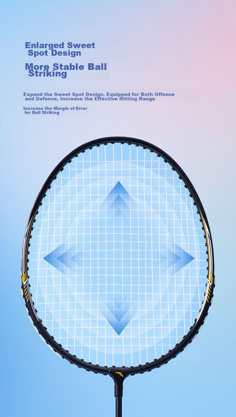 ANTA Badminton Racket Aluminum Alloy Basic Training Pair for Men And Women, with Free Gift (Racket Case + Three Durable Shuttlecocks) 3