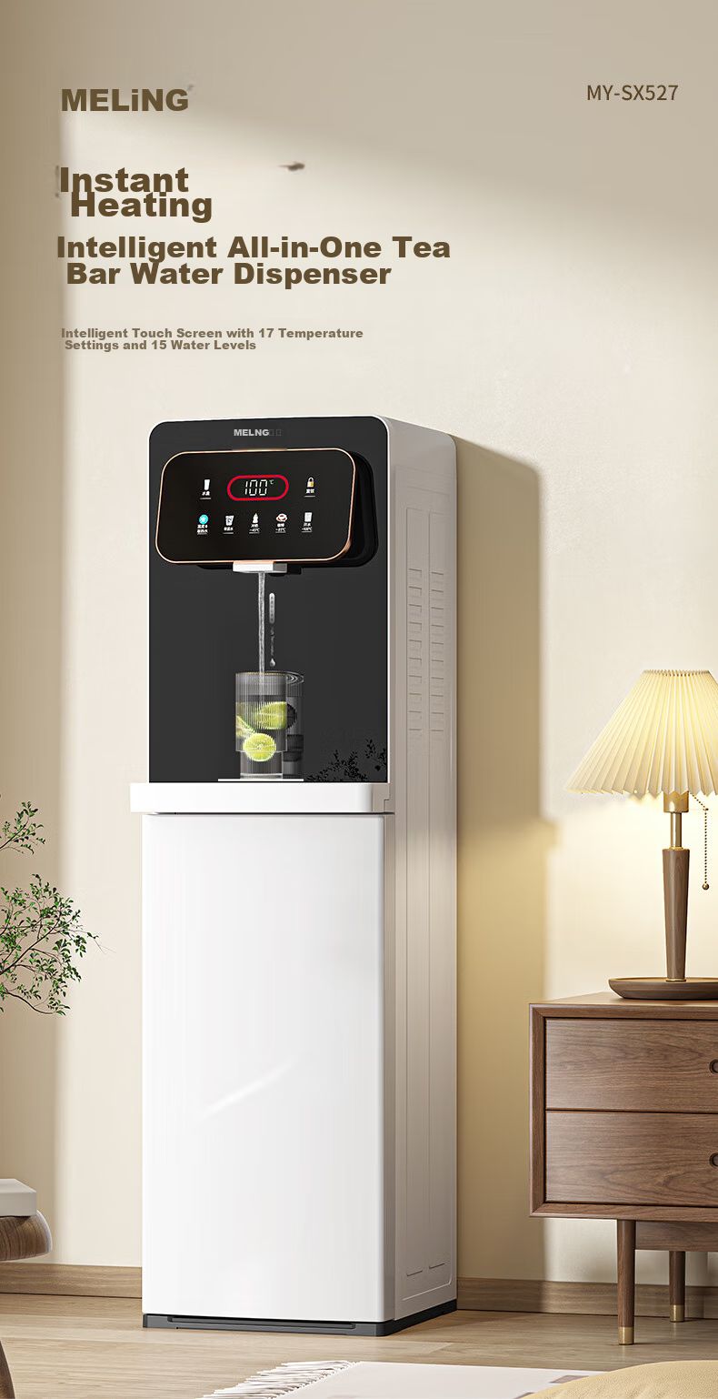 MeiLing Instant Hot Water Dispenser with Bottom-Loading Water Tank, Home Standing Quick-Heating Instant Drinking No Installation Required Fully Automatic Intelligent All-In Machine High-End White Water Dispenser MY-SX527 2