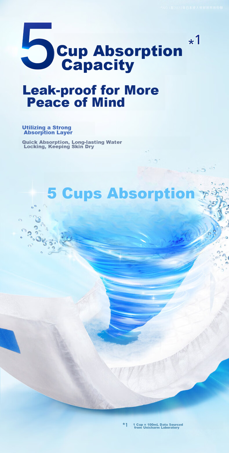 Lehuyi Adult Diapers, Leak-Proof Breathable, L Size, 180 Pieces (49*22cm), Daily Use, Elderly Incontinence Pads, Disposable Underwear 4
