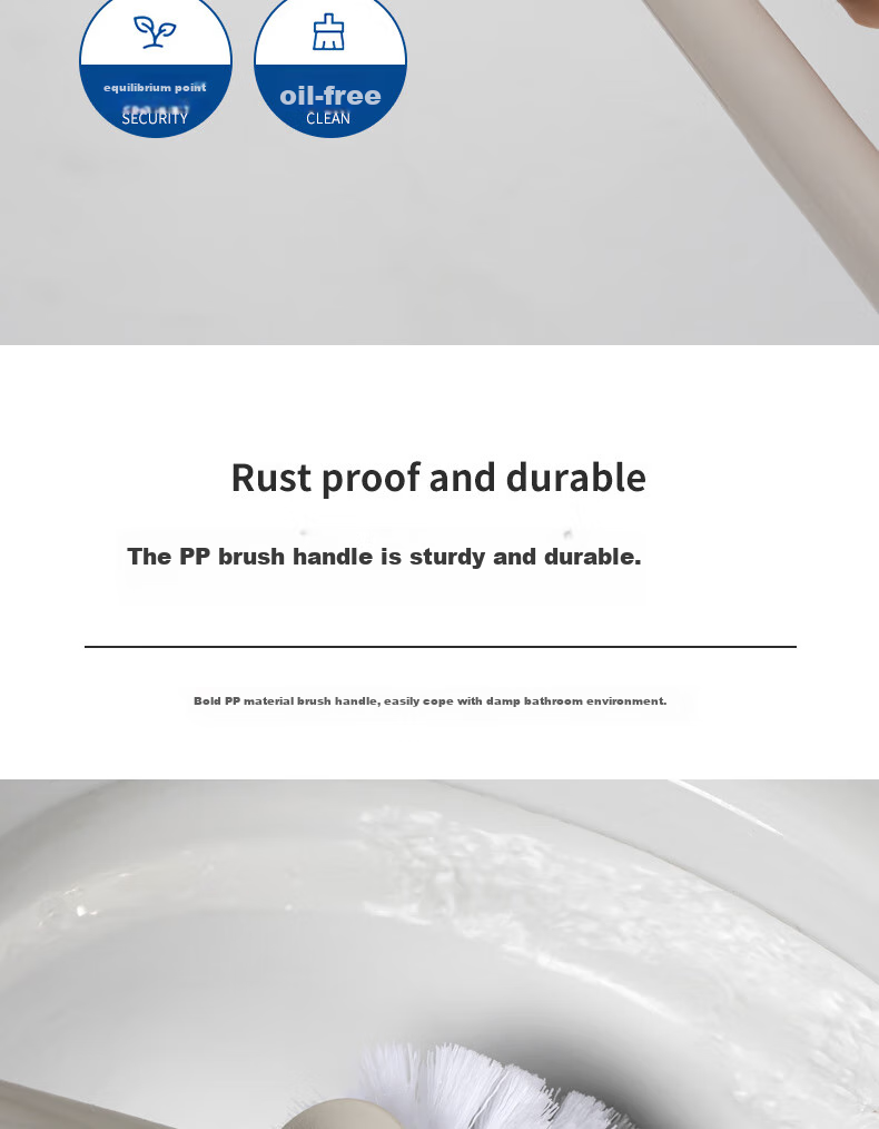 Bendi Extended Handle Toilet Brush Set, Bathroom Cleaning Brush, Toilet Cleaning Brush with No Dead Angles 14