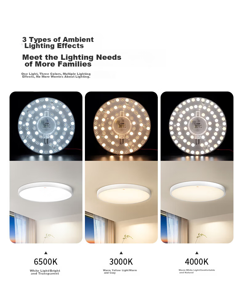 Foshan Lighting (FSL) LED Replacement Light Source, Ra97 High Color Rendering, Stepless Dimming, Circular Light Core [Full Spectrum], 40W/stepless Dimming, Φ230mm, with Terminal Block 12