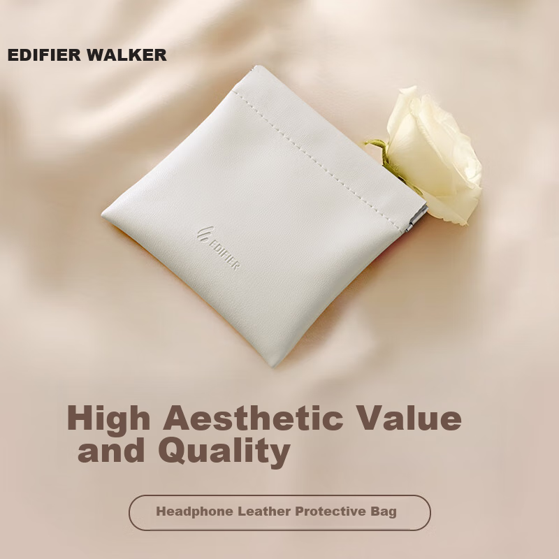 EDIFIER Earphone Leather Warranty Case High-Quality PU Leather Material Luxurious Feel Waterproof And Scratch-Resistant Durable And Dirt-Resistant Compact And Portable (Free Gift, Do Not Purchase Separately)