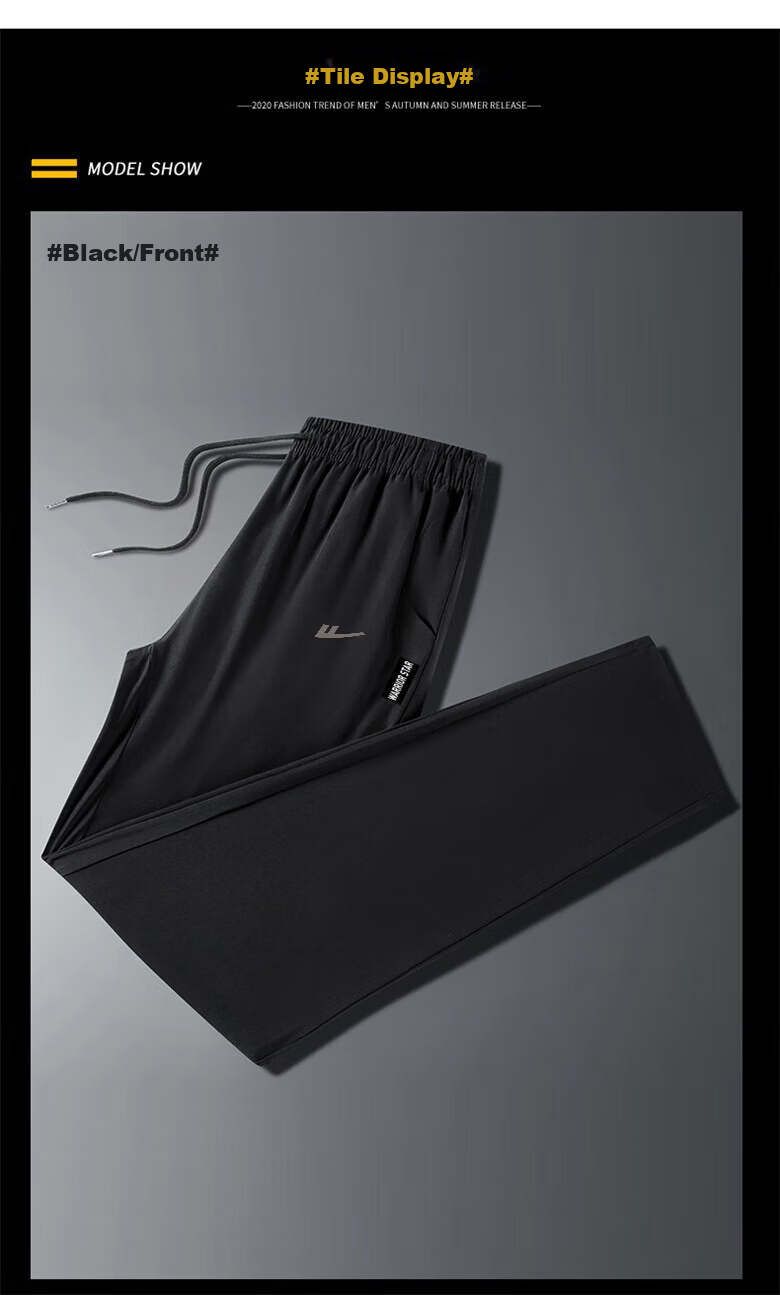 Huili Men's Sports Casual Pants, Summer Ice Silk Quick-Dry Trousers, Loose Straight-Leg Pants for Men, Athletic Pants 29