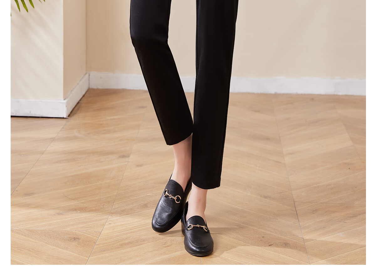 Chushen Women's High-Waisted Straight-Leg Stretch Pants, Casual Nine-Tenths Formal Trousers S131K2164, Size XL 16