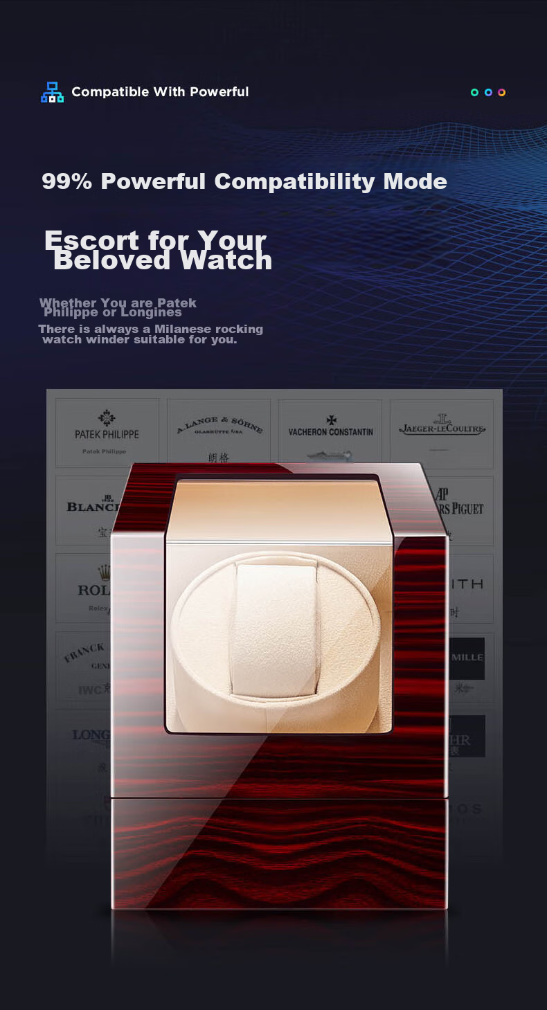 M&Q Mechanical Watch Winder, Rotating Watch Display, Swinging Device for Men And Women, Birthday Gift for Boyfriend, Girlfriend, Husband, Father's Day Present 11