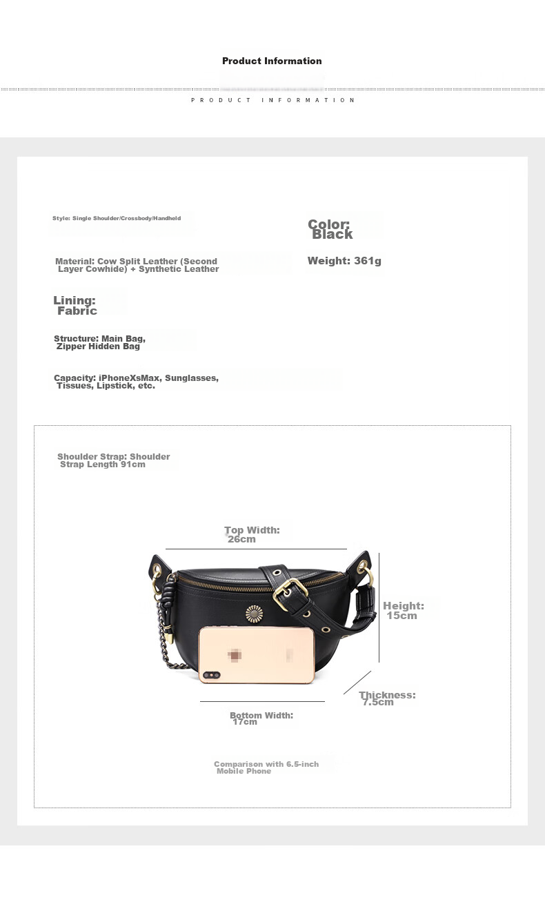 Viney Leather Handbag for Women, Brand Crossbody Chest Bag, Stylish Shoulder Dumpling Bag, Birthday Gift, Versatile Present for Girlfriend Or Wife 14