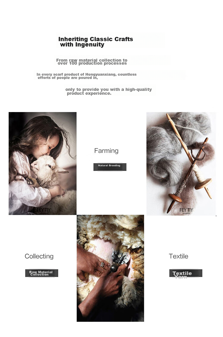 Hengyuanxiang Scarf for Women, Autumn And Winter Pure Wool Neck Warmer, Birthday Gift for Mothers And Elderly, Corporate Annual Meeting And National Day Festival Gift Box Set 9
