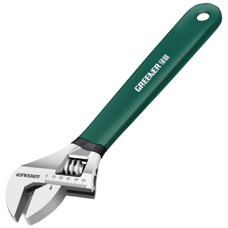 GREENER Universal Adjustable Wrench Multifunctional Pipe Wrench 18-Inch Large Opening Right Angle Pipe Pliers Genuine Plastic Coated Wrench
