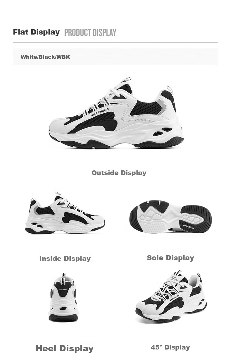 Skechers Women's Shoes Puff Bear | Spring Women's Mesh Breathable Dad Shoes, Shock-Absorbing Rebound Casual Sneakers Panda Shoes 21
